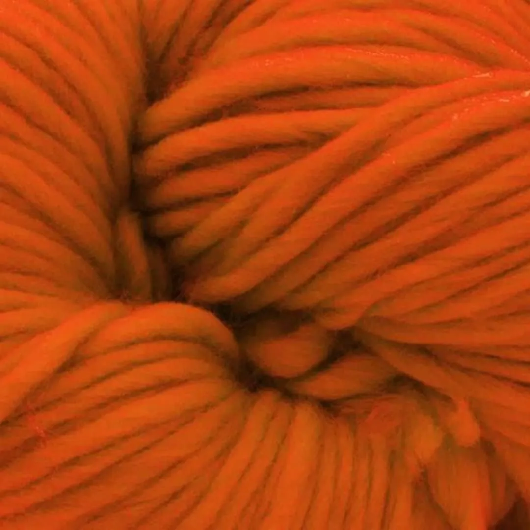 | Premium Super Bulky Merino Wool | 100-Grams Chunky Yarn - Thick Wool for Knitting, Crochet, Baby Blanket - Dyed, Felting, Weaving (Cinnamon Orange)