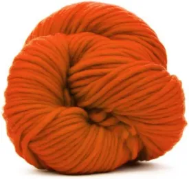 | Premium Super Bulky Merino Wool | 100-Grams Chunky Yarn - Thick Wool for Knitting, Crochet, Baby Blanket - Dyed, Felting, Weaving (Cinnamon Orange)
