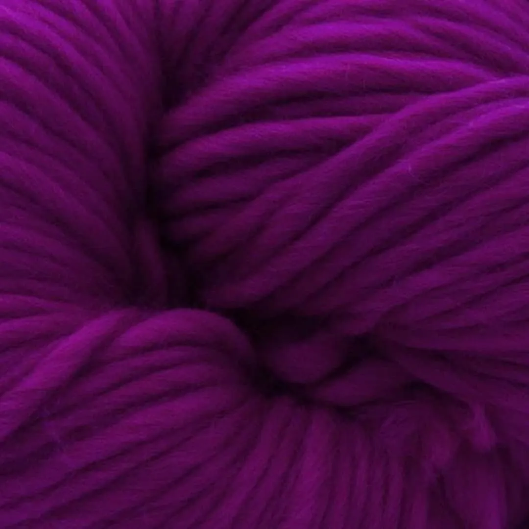 | Premium Super Bulky Merino Yarn | 100-Grams of 100% Wool Yarn Chunky Weight, Thick Wool Yarn for Knitting, Crochet, Baby Blanket, Dyed, Felting, Weaving (Damson Purple)