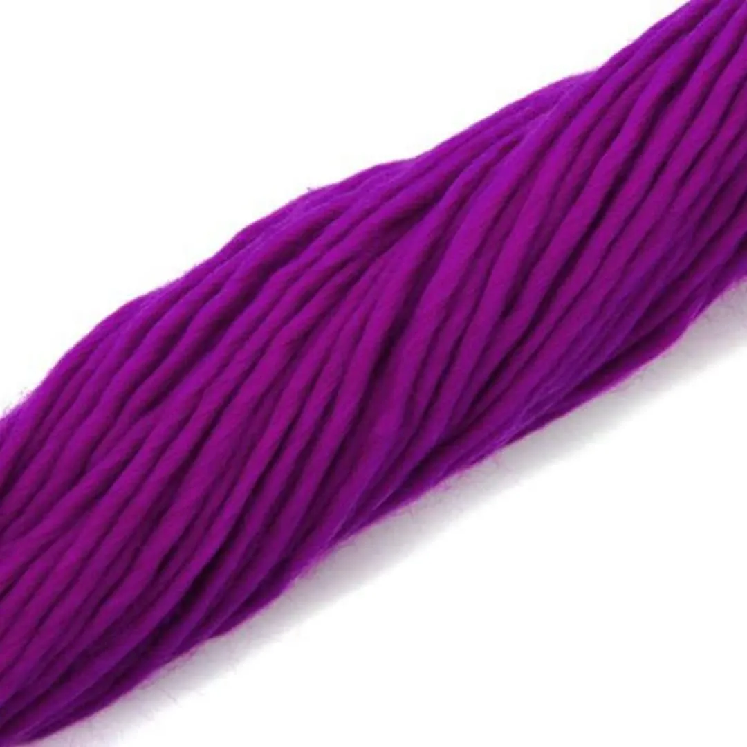 | Premium Super Bulky Merino Yarn | 100-Grams of 100% Wool Yarn Chunky Weight, Thick Wool Yarn for Knitting, Crochet, Baby Blanket, Dyed, Felting, Weaving (Damson Purple)