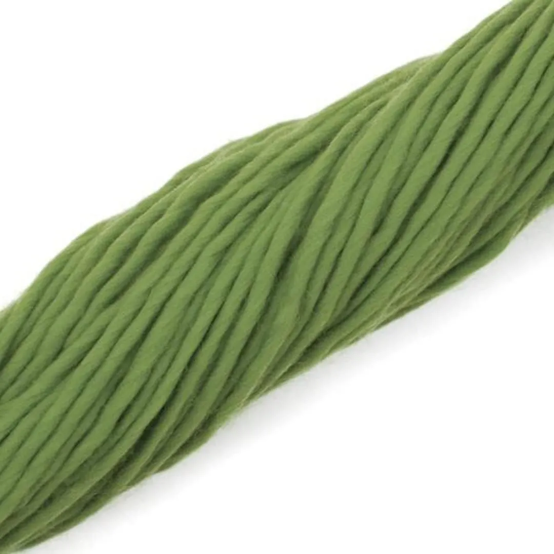 | Premium Super Bulky Merino Yarn | 100-Grams of 100% Wool Yarn Chunky Weight, Thick Wool Yarn for Knitting, Crochet, Baby Blanket, Dyed, Felting, Weaving (Olive Green)
