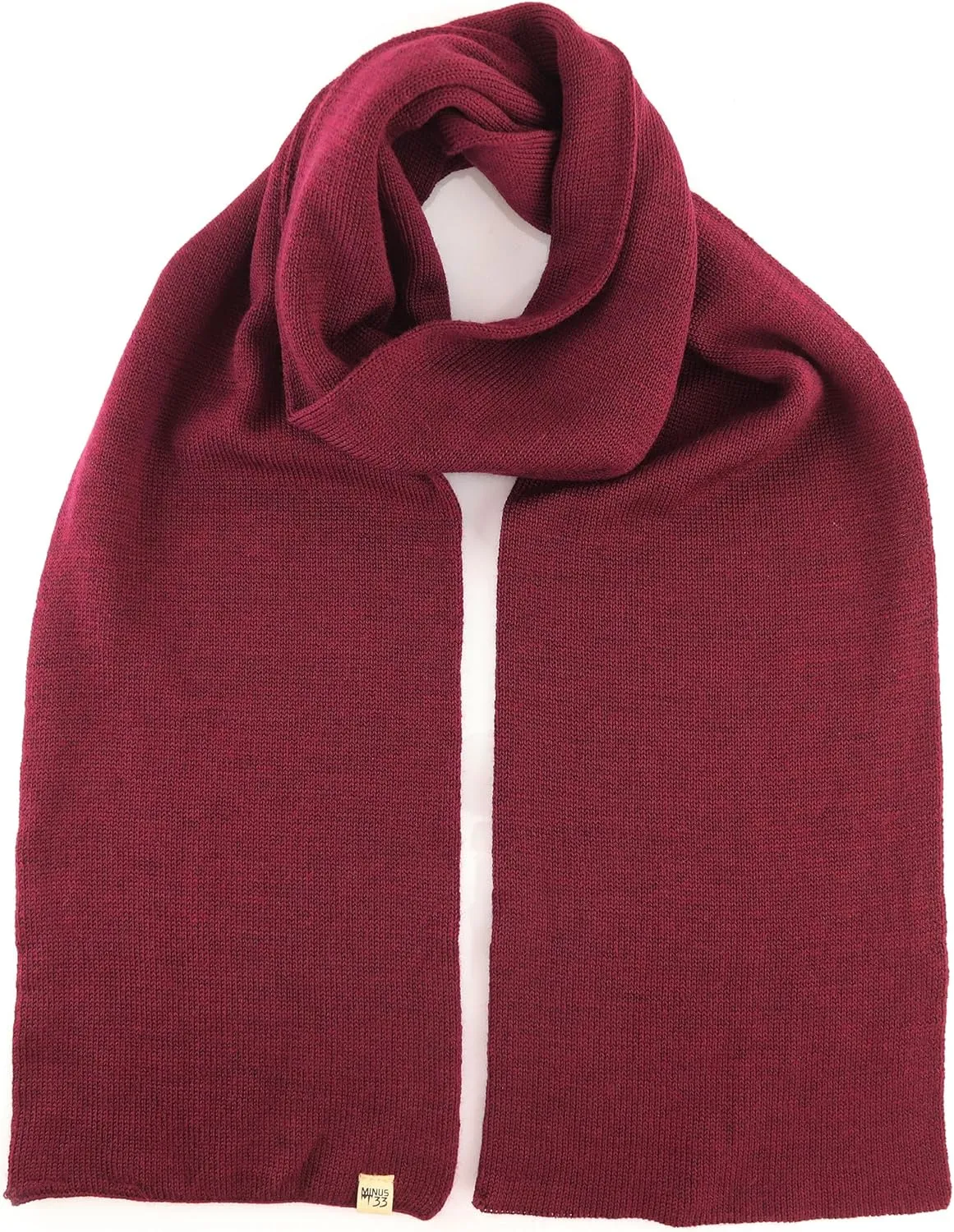 100% Merino Wool Minus33 Everyday Knit Scarf - Winter Scarf - Midweight Scarves for Women and Men