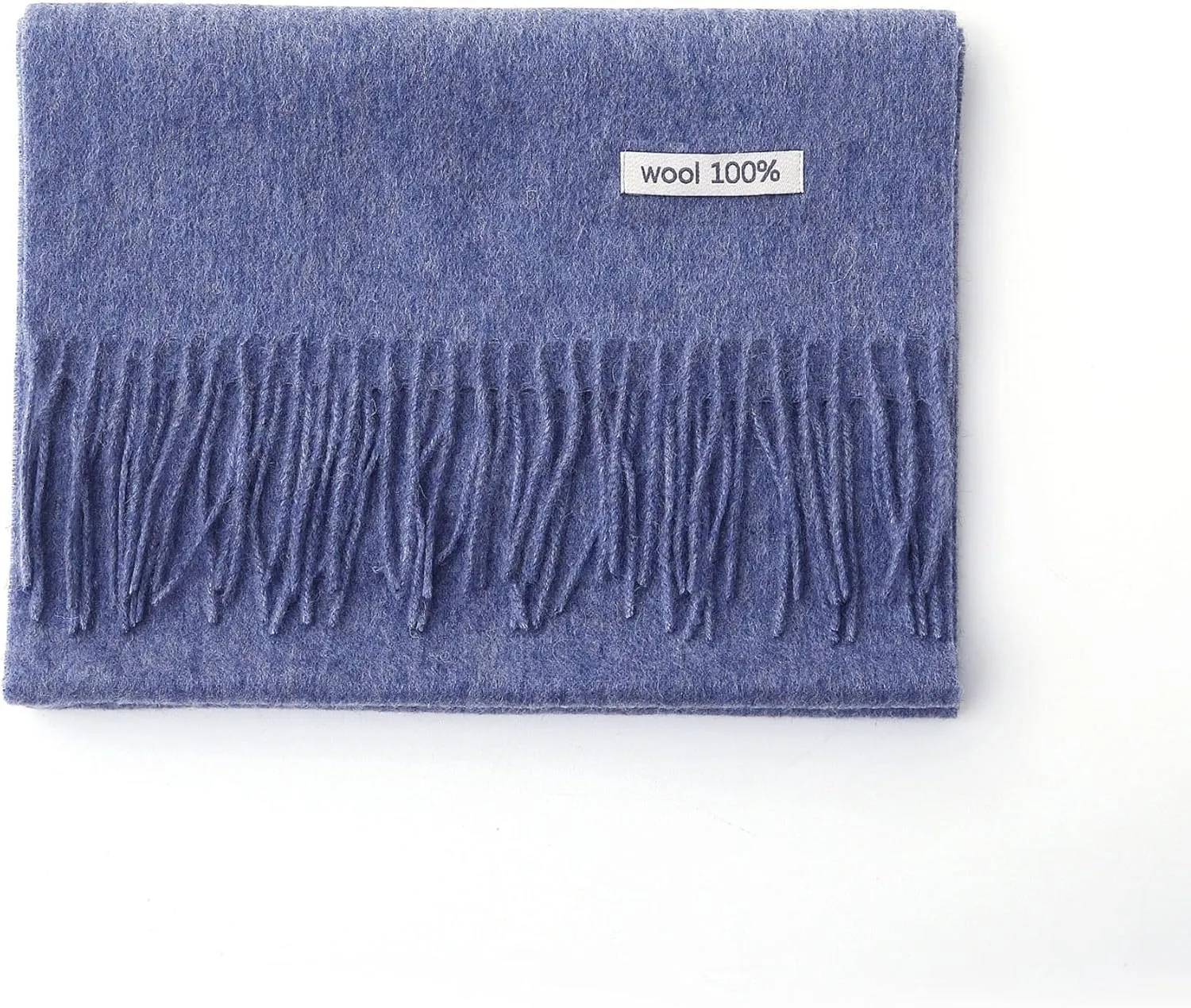 100% Wool Scarf - Men and Women Winter Warm Soft Luxurious Solid Colors Gift Box
