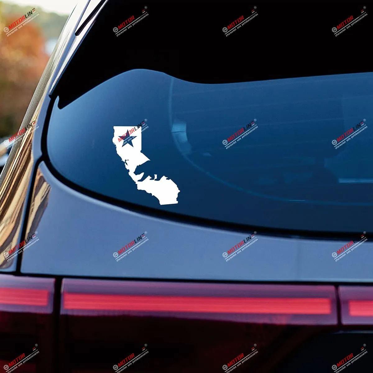 2X White 3'' California Bear Decal Sticker Map Outline Republic Cali Car Vinyl