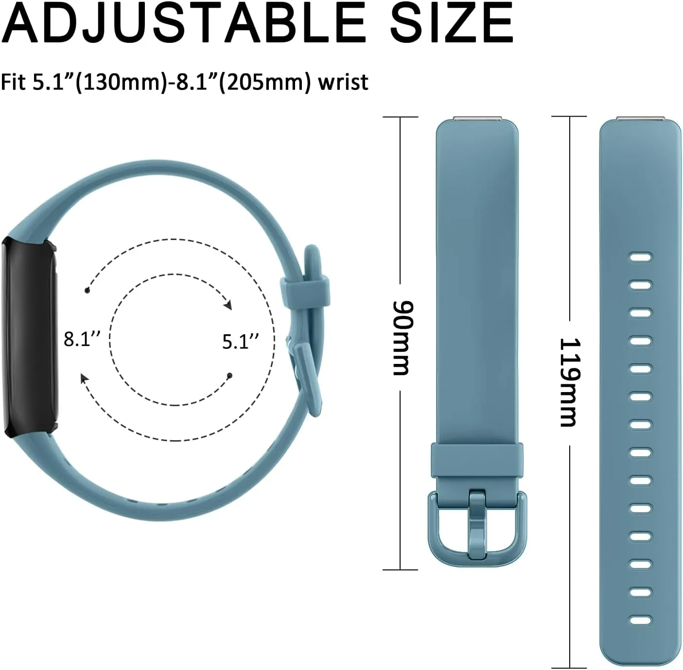 3 3 Pack Silicone Bands and Elastic Bands Compatible with Fitbit Inspire 3 Bands for Women Men, Replacement Wristband for Fitbit Inspire 3 Smartwatch