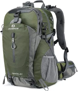 40L Waterproof Lightweight Hiking,Camping,Travel Backpack for Men Women
