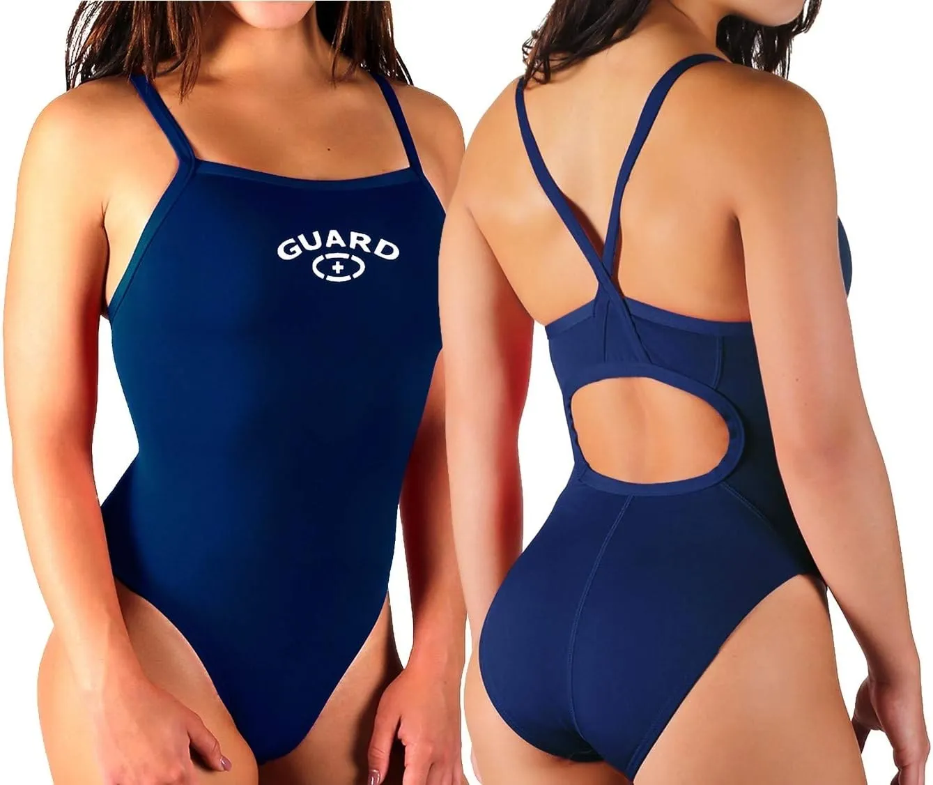 Adoretex Women's Guard One-Piece Swimsuit with Thin Straps, Specially Designed Swimsuit for Female Swimming Guards, Quick Dry