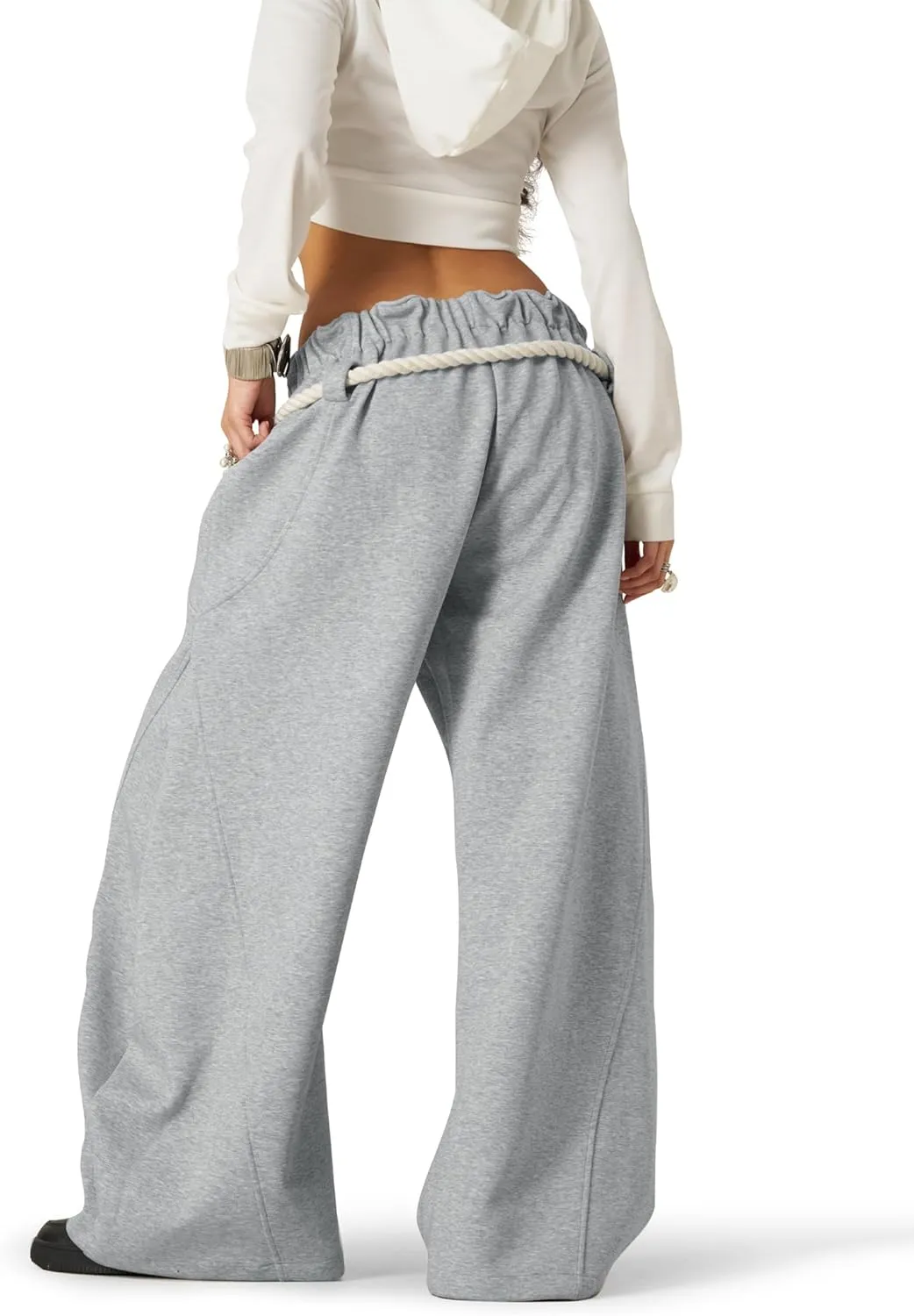 Aelfric Eden Baggy Wide Leg Pants for Women Casual Elastic Waist Lantern Trouser Sweatpants