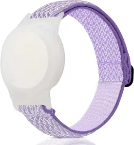 Air Tag Bracelet for Kids, Anti Lost GPS Kid Tracker Nylon Wristband for Apple Air Tag, Breathable Adjustable Braided Stretchable Elastics Watch Band for Toddlers Girls Boys Elders