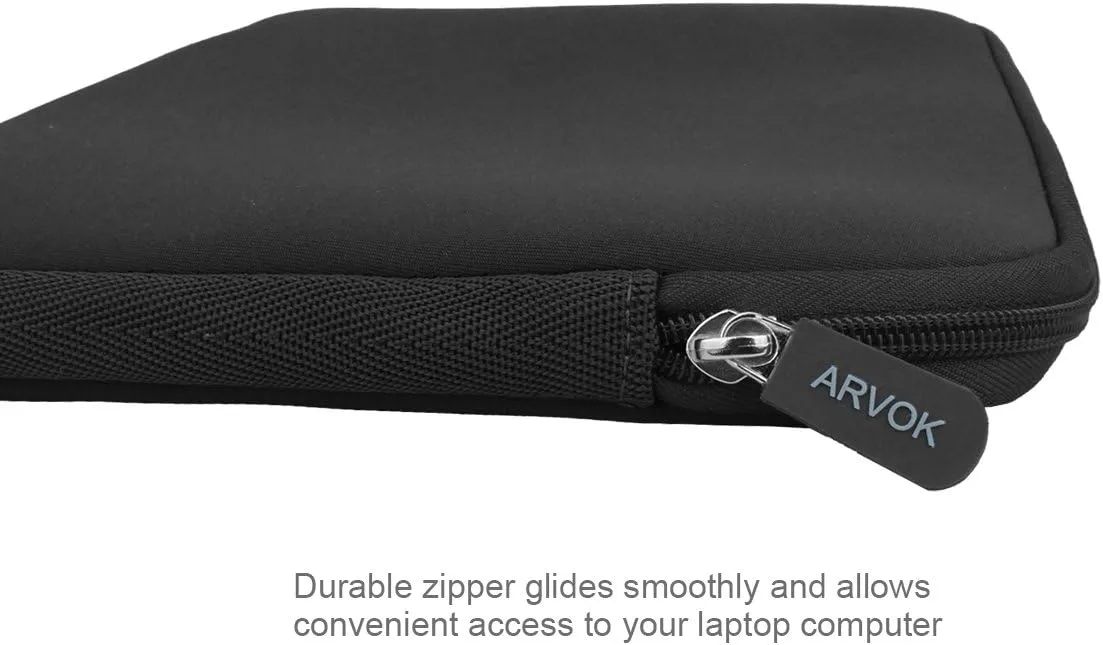 ARVOK 15 15.6 16 inch Laptop Sleeve Case, Water-Resistant Notebook Computer Pocket Tablet Briefcase Carrying Bag Pouch Skin Cover for HP/Dell/Lenovo/Asus/Acer, Black
