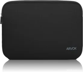 ARVOK 15 15.6 16 inch Laptop Sleeve Case, Water-Resistant Notebook Computer Pocket Tablet Briefcase Carrying Bag Pouch Skin Cover for HP/Dell/Lenovo/Asus/Acer, Black