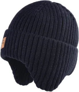 Baby Beanie Fleece Lined Toddler Winter Hat with Ear Flaps Little Girls Boys Warm Hats Cute Beanies for Kids