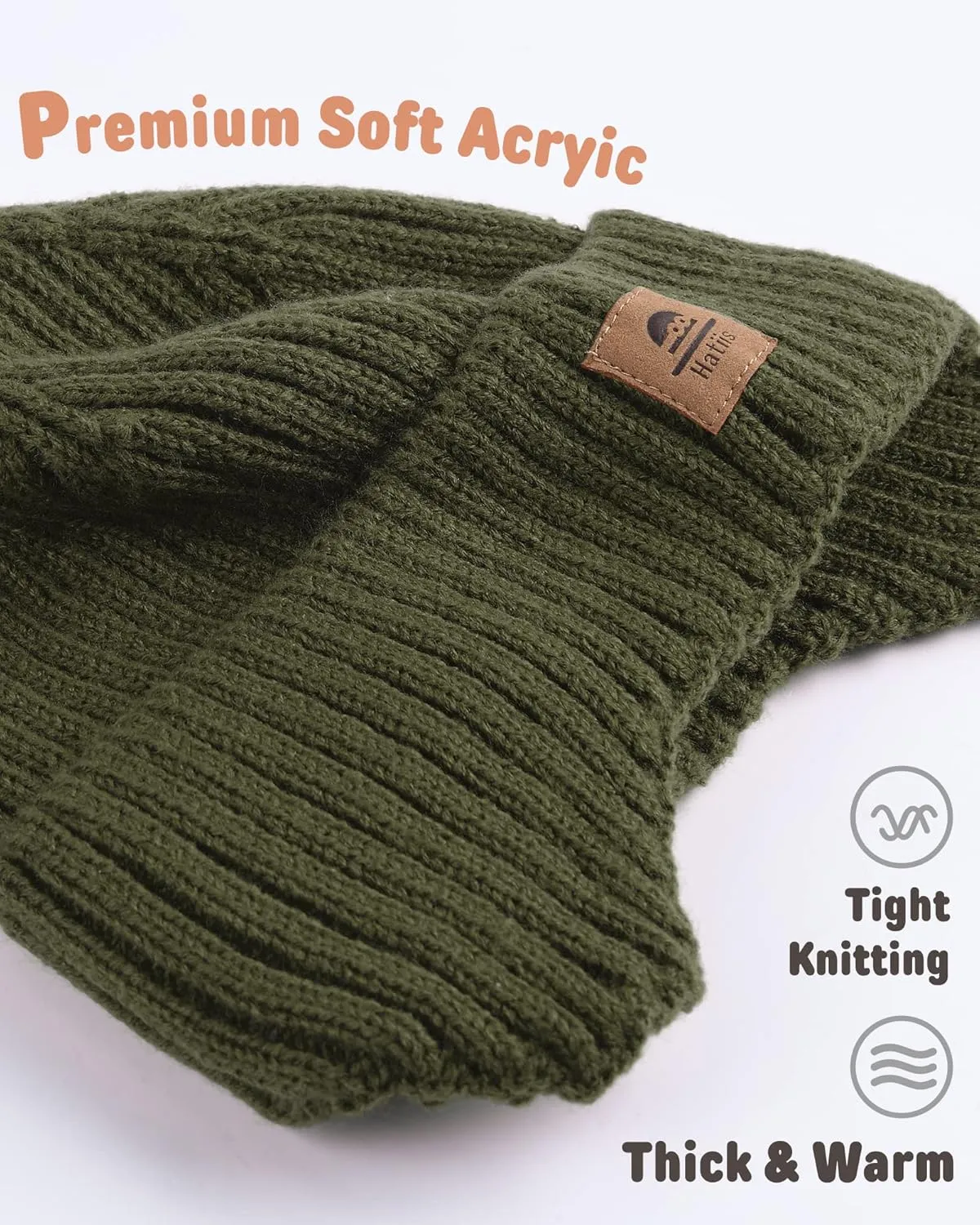 Baby Beanie Fleece Lined Toddler Winter Hat with Ear Flaps Little Girls Boys Warm Hats Cute Beanies for Kids