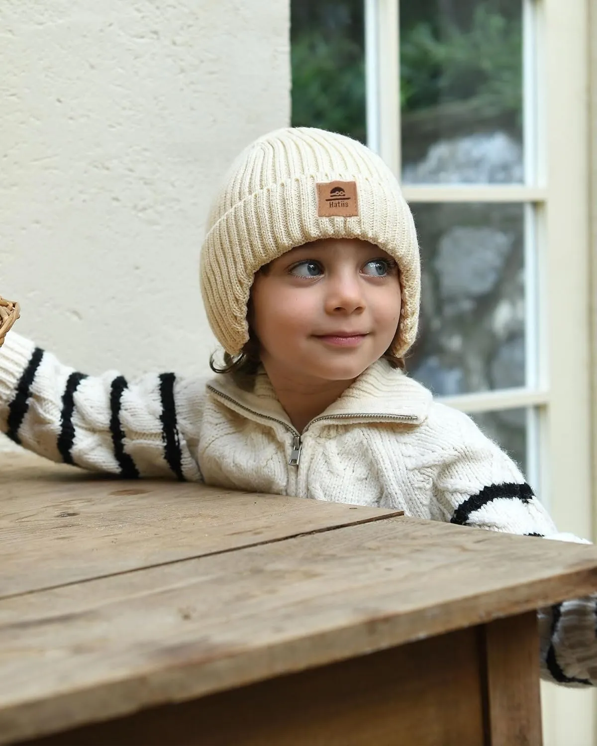 Baby Beanie Fleece Lined Toddler Winter Hat with Ear Flaps Little Girls Boys Warm Hats Cute Beanies for Kids