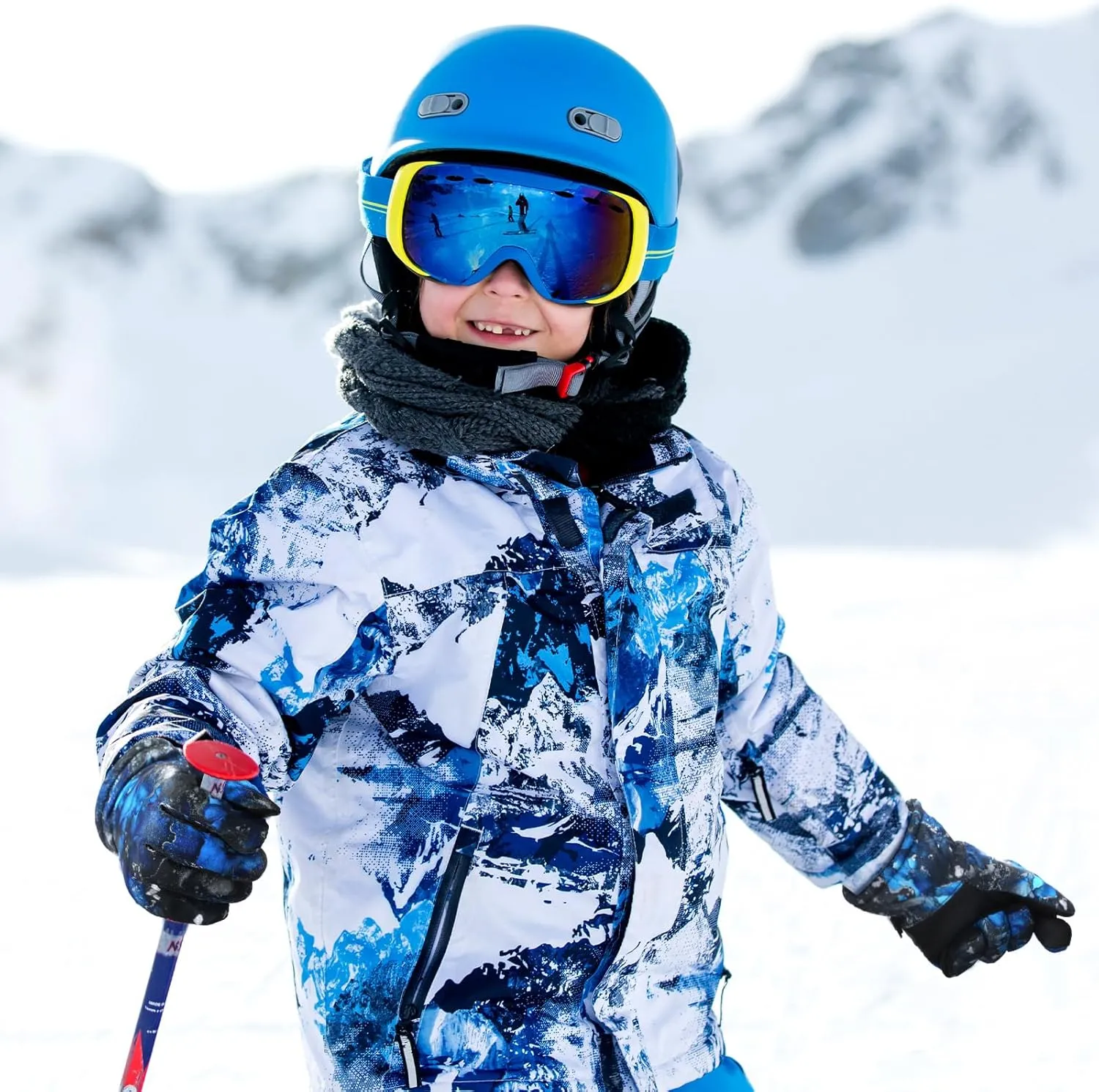 Bencailor 3 Pairs Kids Winter Gloves Waterproof Snow Ski Gloves Warm Windproof Adjustable Mittens for Boy Girl Outdoor