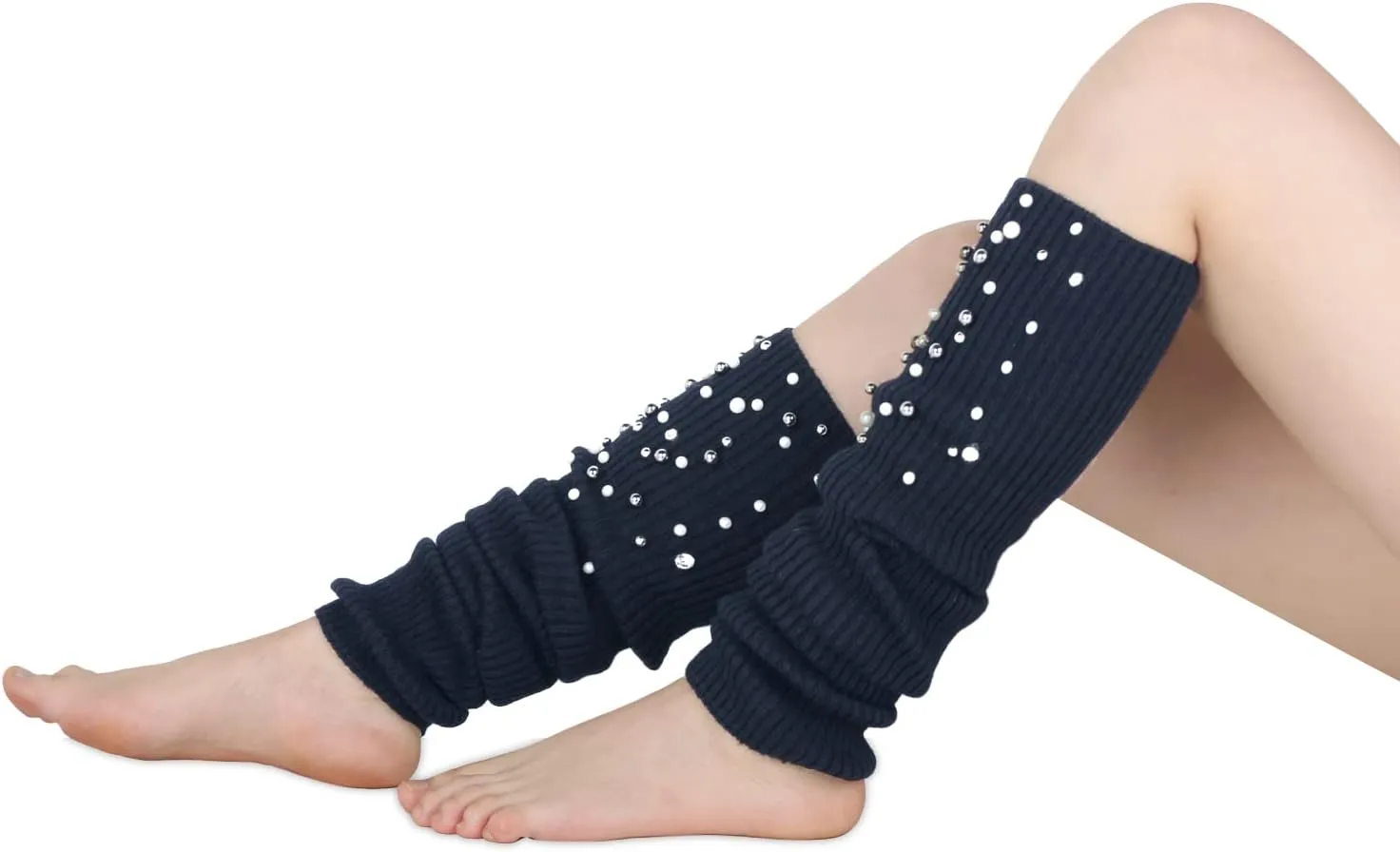 Benefeet Sox Womens Leg Warmers 80s Crochet Cable Knit Thigh High Boot Socks Long Over Knee High Footless Socks Leg Warmer