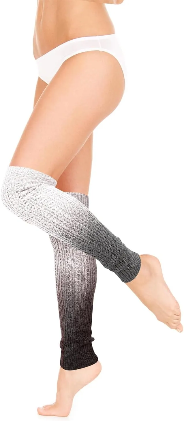 Benefeet Sox Womens Leg Warmers 80s Girls Wool Ribbed Knit Thigh High Socks Crochet Extra Long Boot Socks