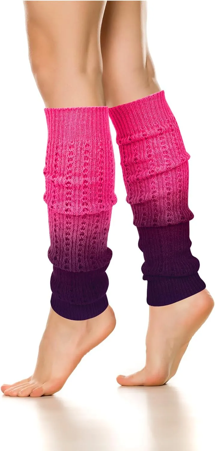 Benefeet Sox Womens Leg Warmers 80s Girls Wool Ribbed Knit Thigh High Socks Crochet Extra Long Boot Socks