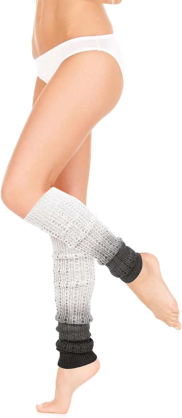 Benefeet Sox Womens Leg Warmers 80s Girls Wool Ribbed Knit Thigh High Socks Crochet Extra Long Boot Socks