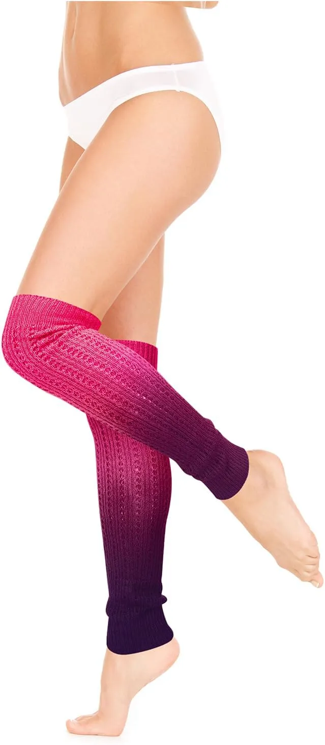 Benefeet Sox Womens Leg Warmers 80s Girls Wool Ribbed Knit Thigh High Socks Crochet Extra Long Boot Socks