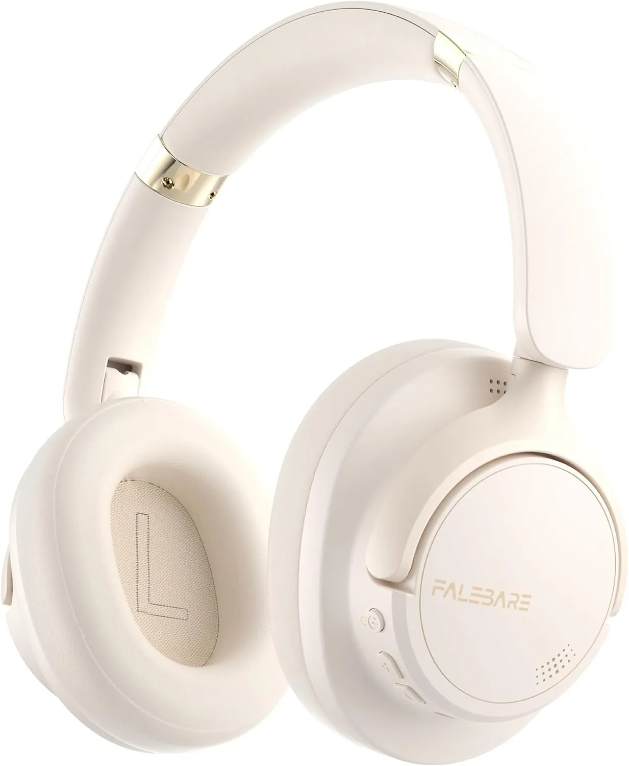 Bluetooth Over-Ear Headphones, Noise Cancelling Wireless with Mic, 80H Playtime, Deep Bass, Comfort Fit, Portable Lightweight for Travel & Home