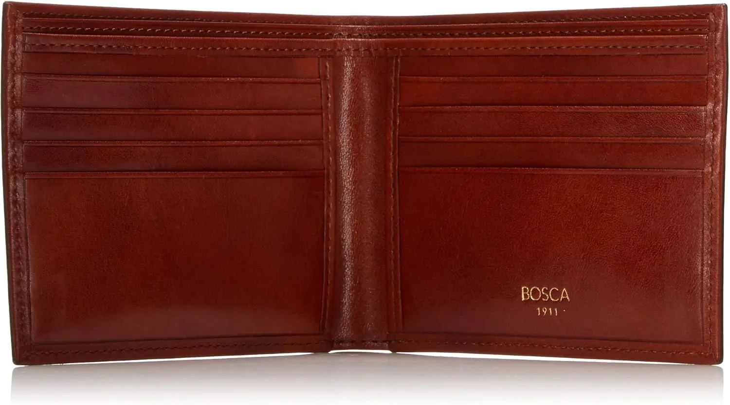 Bosca | Mens 8 Pocket Deluxe Wallet w/RFID Blocking in Italian Old Leather