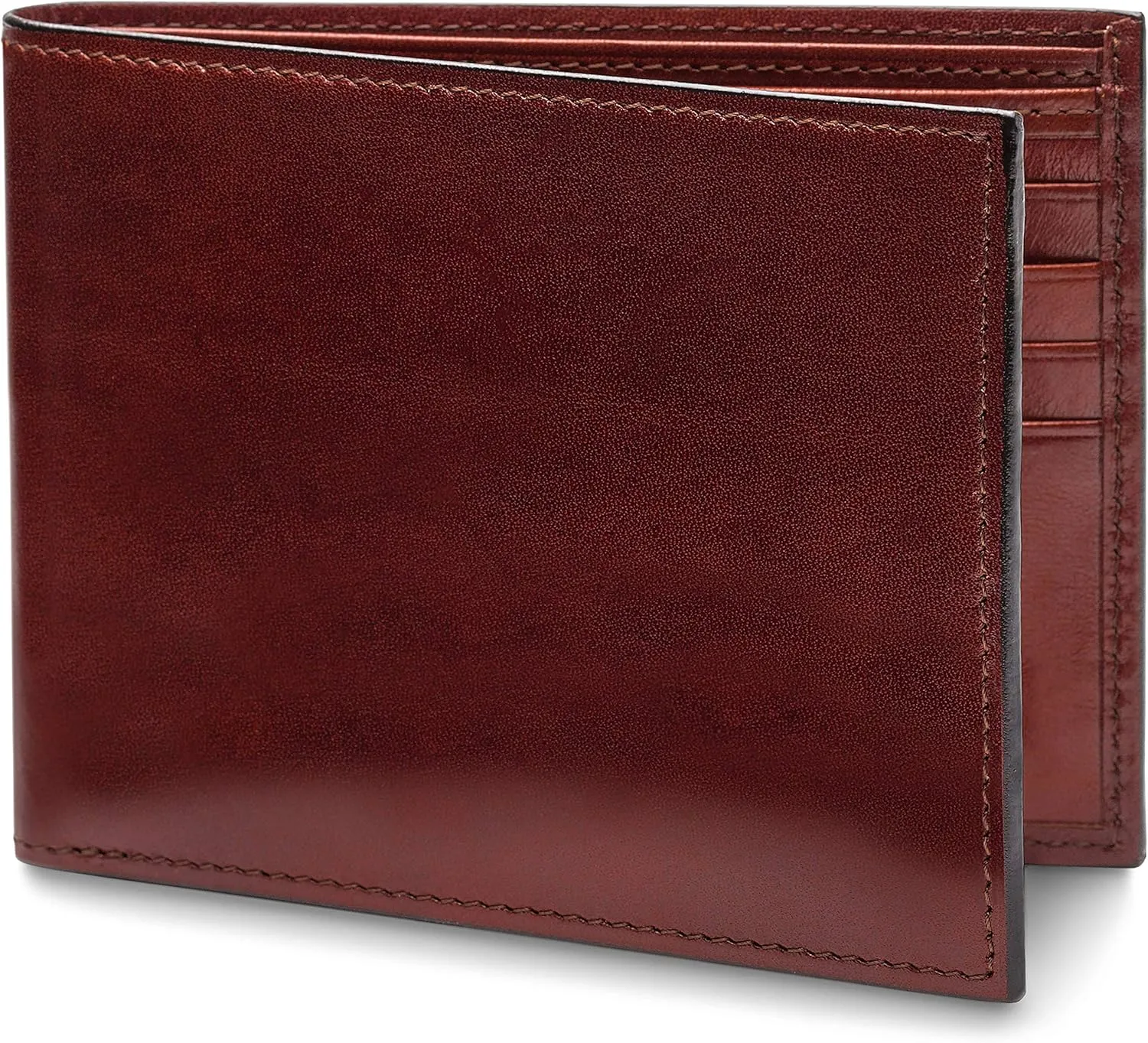 Bosca Men's Wallet, Old Leather 8-Pocket RFID Wallet for Men, Dark Brown