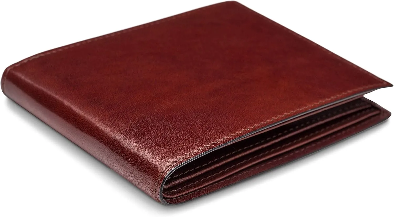 Bosca Men's Wallet, Old Leather 8-Pocket RFID Wallet for Men, Dark Brown
