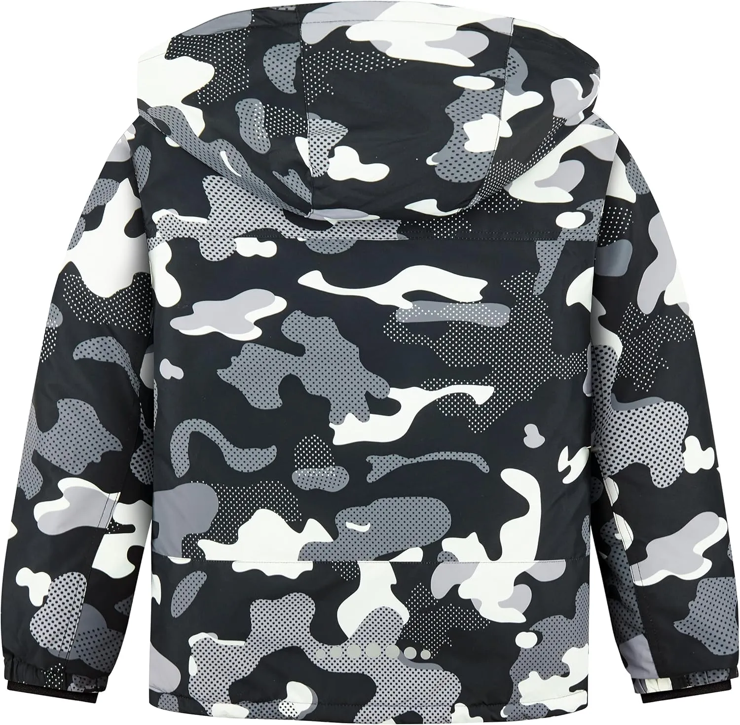 Boys Waterproof Ski Jacket Fleece Lined Warm Winter Snow Coat Hooded Winter Jacket for Kids