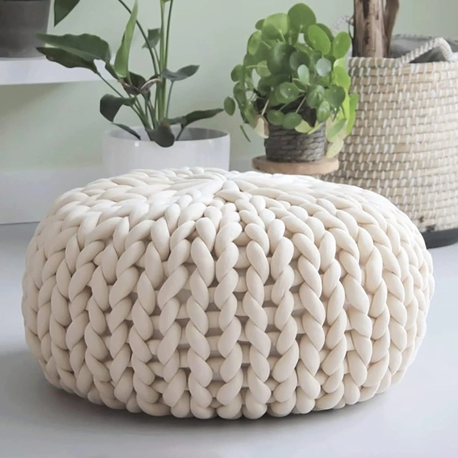 Chunky Yarn Chunky Merino Wool Yarn Super Soft 2.2LBS Washable Super Bulky Giant Wool Yarn for Extreme Arm Knitting DIY Throw Sofa Bed Blanket Pillow Pet Bed and Bed Fence