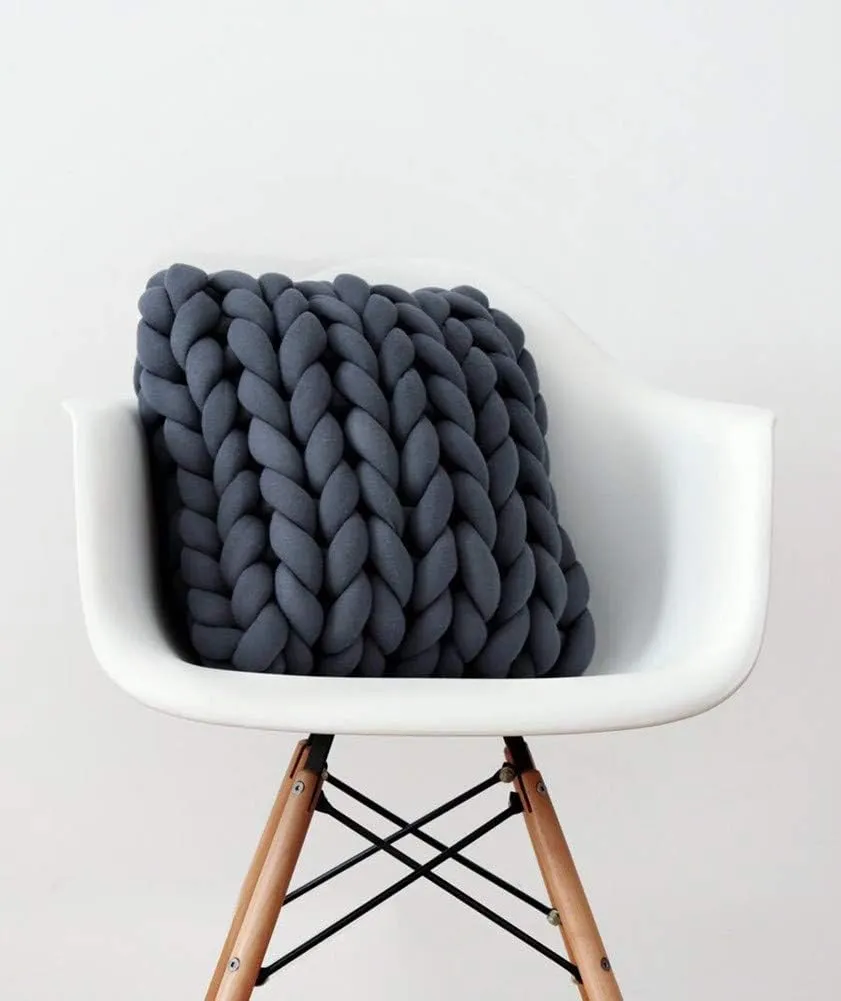 Chunky Yarn Giant Wool 2.2LBS Super Soft Washable Arm Extreme Bulky for Knitting DIY Throw Sofa Bed Blanket Pillow Pet and Fence (1kg (2.2lbs), Dark grey)