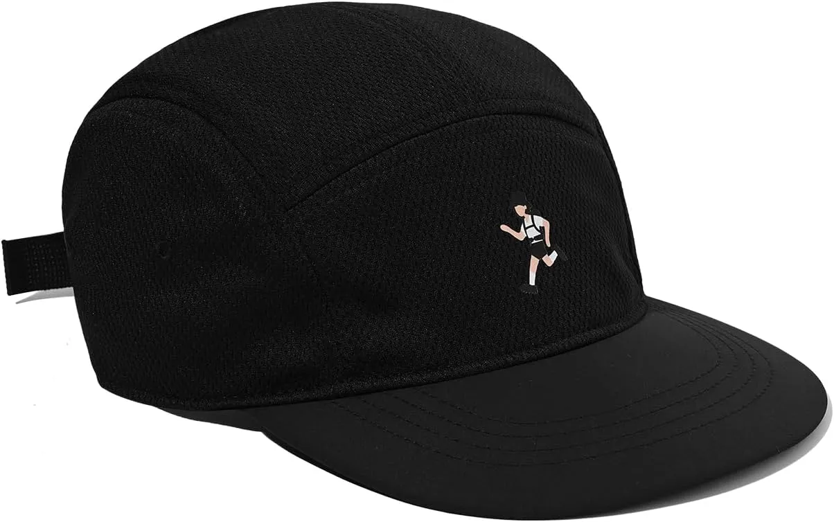 Clakllie Quick Dry 5 Panel Hat for Men Summer Mesh Baseball Cap Flat Brim Trucker Hats Breathable Golf Dad Hats Camping Hat