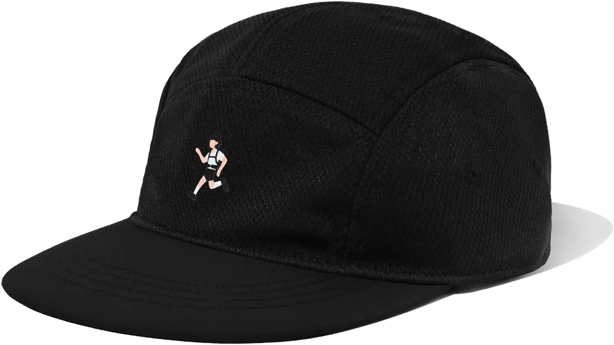 Clakllie Quick Dry 5 Panel Hat for Men Summer Mesh Baseball Cap Flat Brim Trucker Hats Breathable Golf Dad Hats Camping Hat