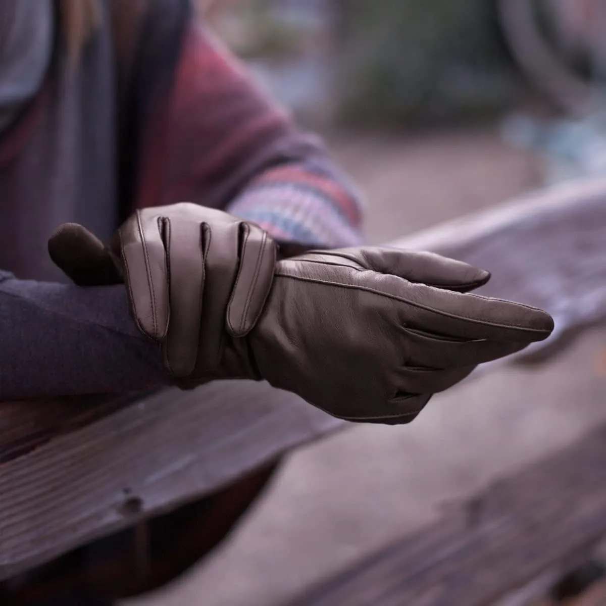 Downholme Vegan Leather Gloves for Women