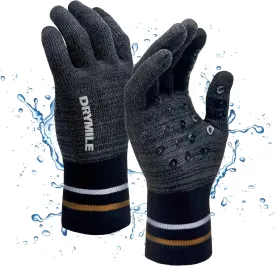 DRYMILE Hyla Waterproof Gloves - Warm Touchscreen Winter Snow Wool Blend Hand Gloves for Men & Women - Work, Hiking, Skiing, Running, Biking, Riding Glove, Ideal for Cold Weather