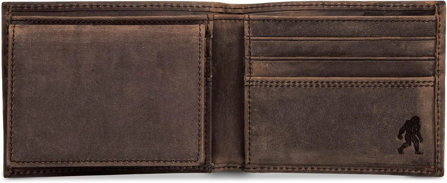 Eddie Bauer Men Signature Leather Bifold Passcase Wallet