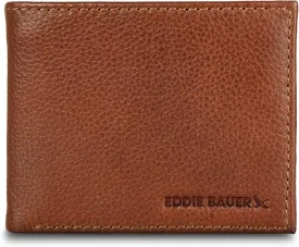 Eddie Bauer Men Signature Leather Bifold Passcase Wallet