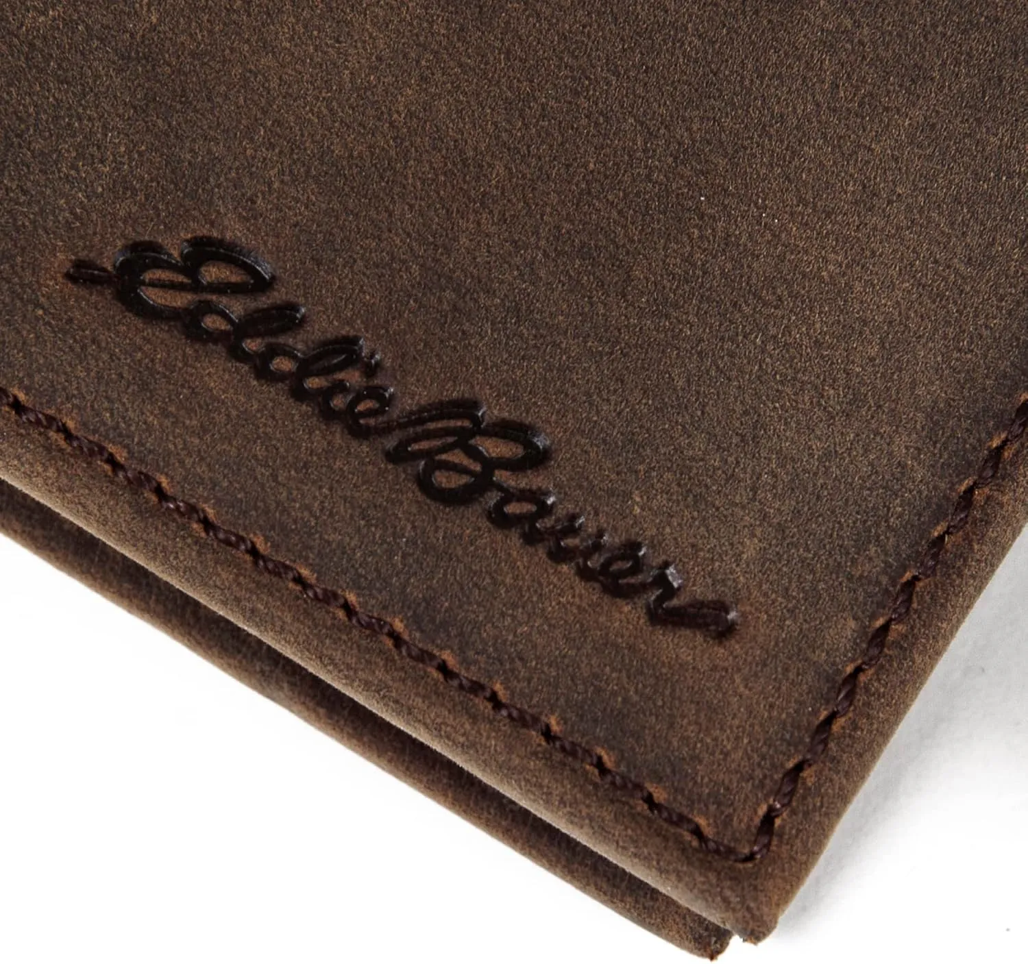 Eddie Bauer Men Signature Leather Bifold Passcase Wallet