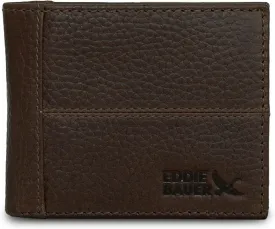 Eddie Bauer Men Signature Leather Bifold Passcase Wallet