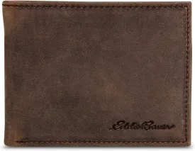 Eddie Bauer Men Signature Leather Bifold Passcase Wallet