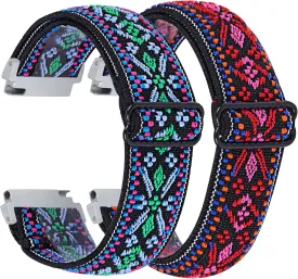 Elastic Compatible for Garmin vivoactive 5/Venu 2 Plus Wristbands,Soft Breathable Nylon Loop stretchy Adjustable Watch Strap Quick Release Bands Replacement for Garmin vivoactive 5/Venu 2 Plus Thermal Band