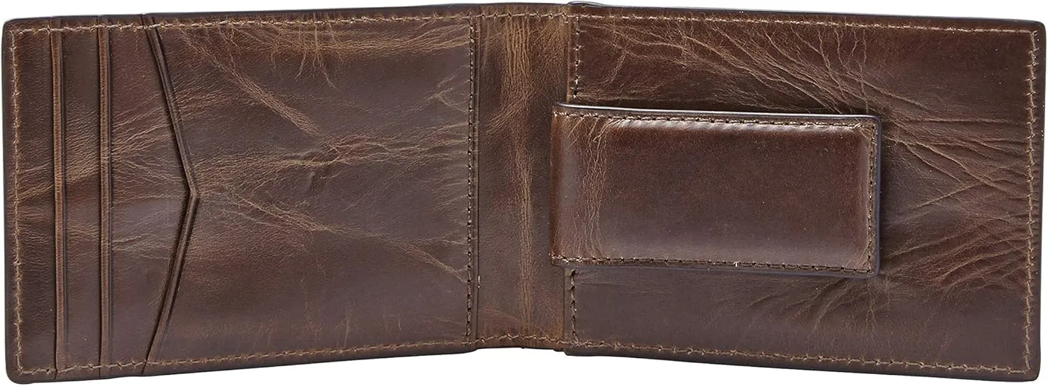 Fossil Men's Anderson Leather Slim Minimalist Bifold Front Pocket Wallet