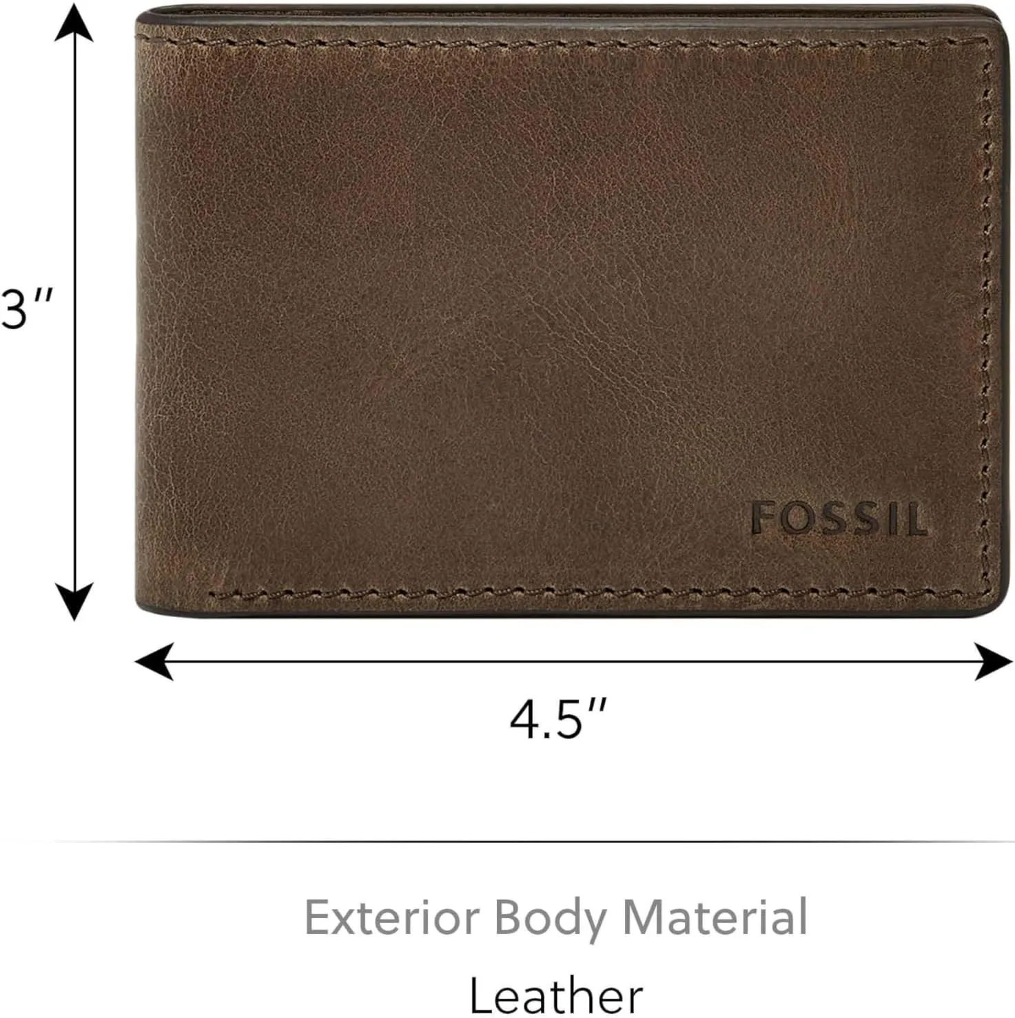 Fossil Men's Anderson Leather Slim Minimalist Bifold Front Pocket Wallet
