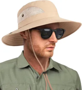 FURTALK Mens Bucket Sun Hat UPF 80  Wide Brim Hiking Fishing Beach Outdoor Hats
