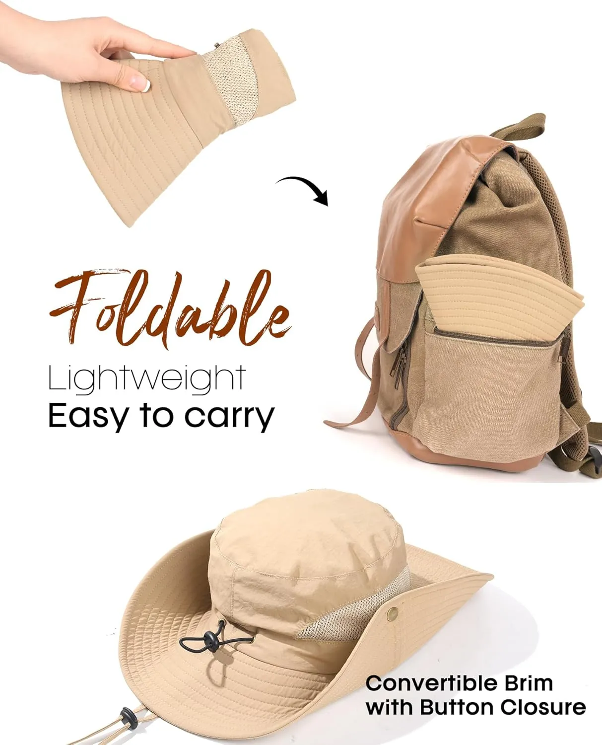 FURTALK Mens Bucket Sun Hat UPF 80  Wide Brim Hiking Fishing Beach Outdoor Hats