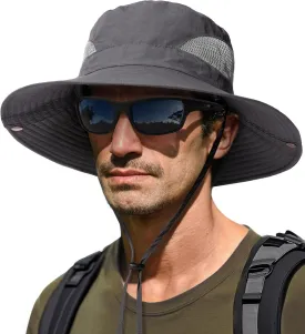 FURTALK Mens Bucket Sun Hat UPF 80  Wide Brim Hiking Fishing Beach Outdoor Hats