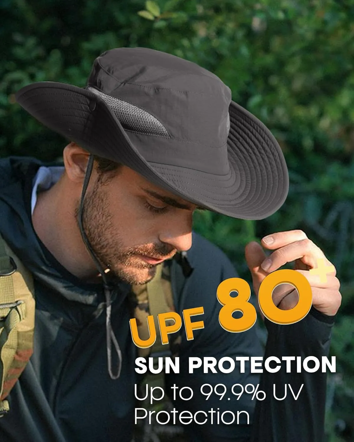 FURTALK Mens Bucket Sun Hat UPF 80  Wide Brim Hiking Fishing Beach Outdoor Hats