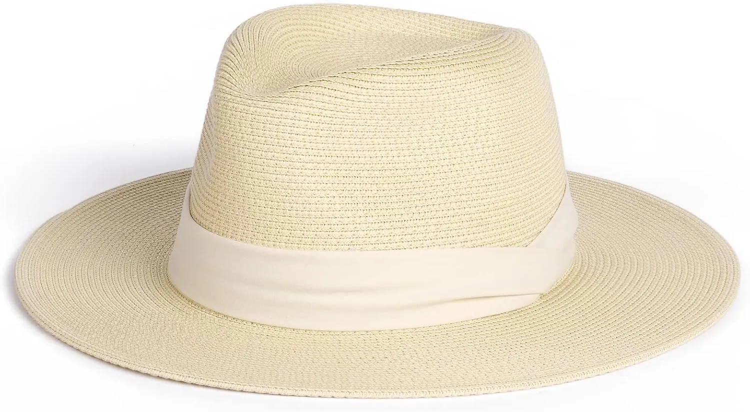 FURTALK Womens Mens Wide Brim Straw Panama Hat Fedora Summer Beach Sun Hat UPF Straw Hat for Women