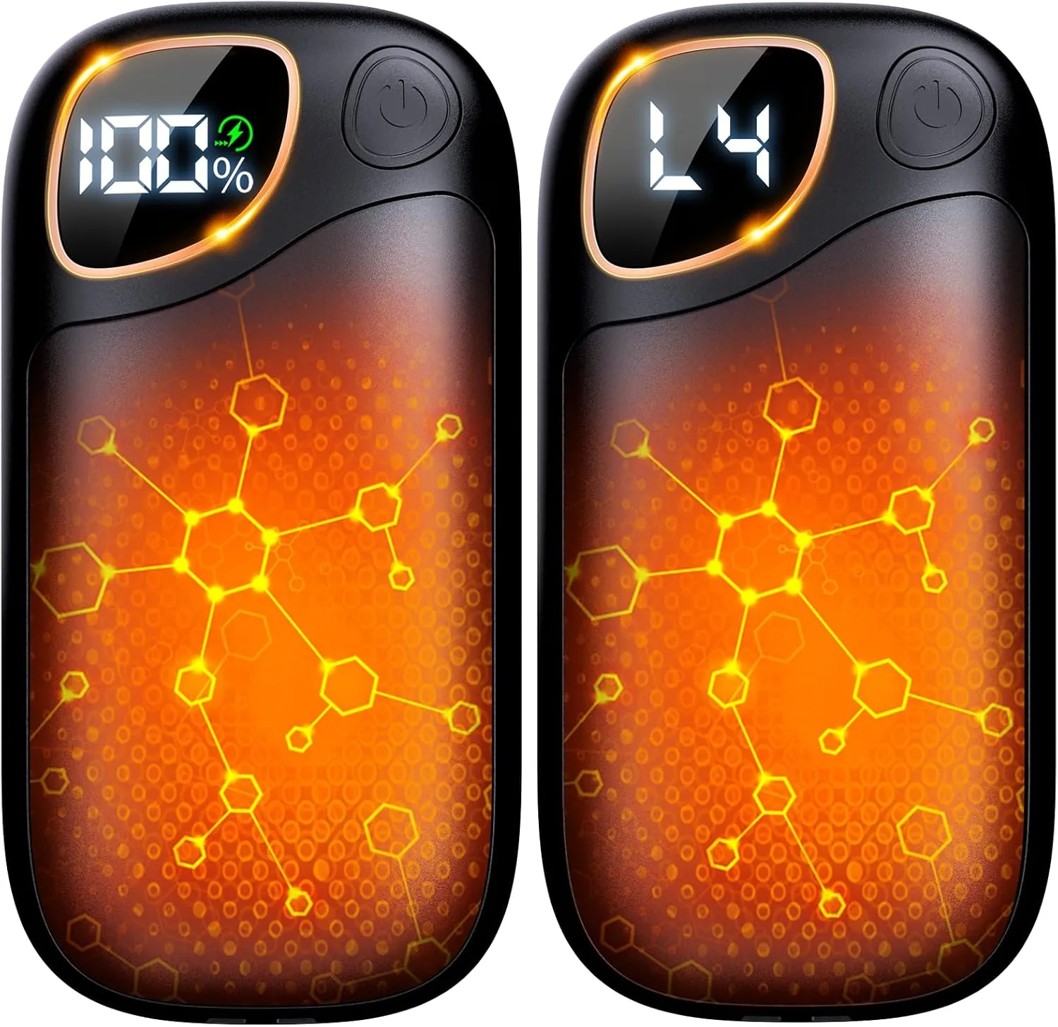Hand Warmers Rechargeable - 2 Pack Magnetic Electric Hand Warmers with 20Hrs Warmth 4 Levels Heating, USB Reusable Portable Pocket Heater for Women, Man, Raynauds, Golf, Camping, Fishing, Ball Game