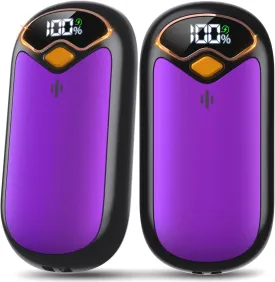 Hand Warmers Rechargeable - 7000mAh Electric Hand Warmer Reusable 2 Pack with LED Digital Display, 4 Levels Max 132, 20 Hrs Warmth Magnetic Portable Pocket Heater for Golf, Camping, Hunting, Fishing